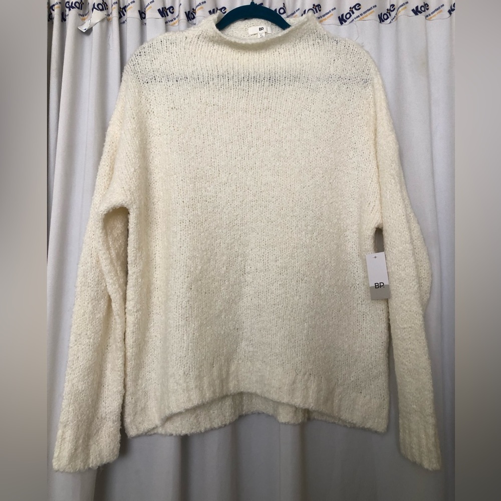BP Mock Neck Bouclé Sweater